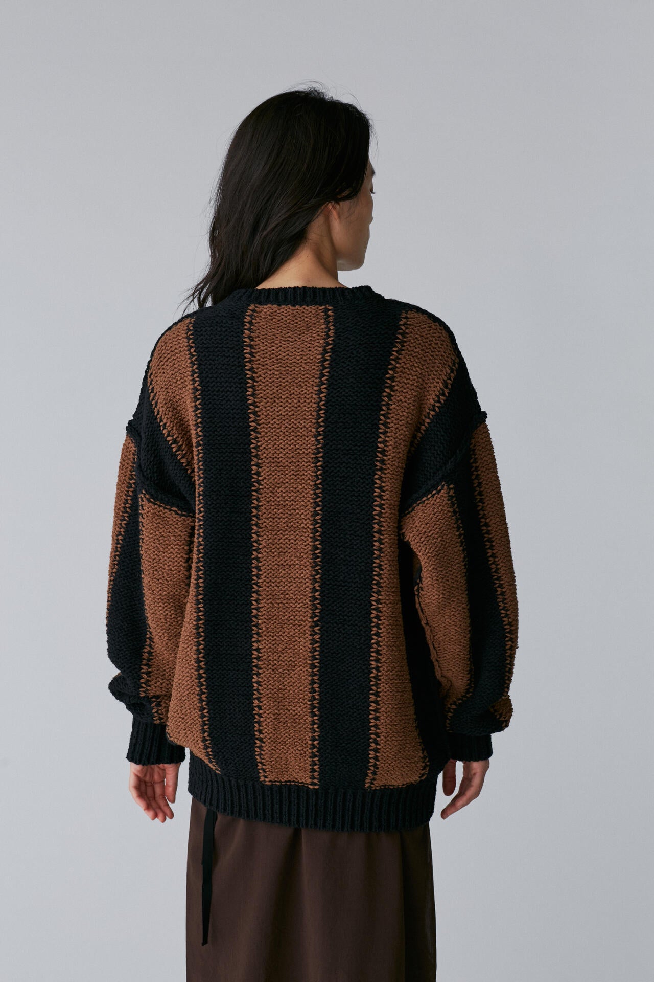 【訳あり品】Cristaseya Knit Best Cristaseya / FETTUCCIA STRIPED SWEATER | THE LIBRARY（ザ ライブ
