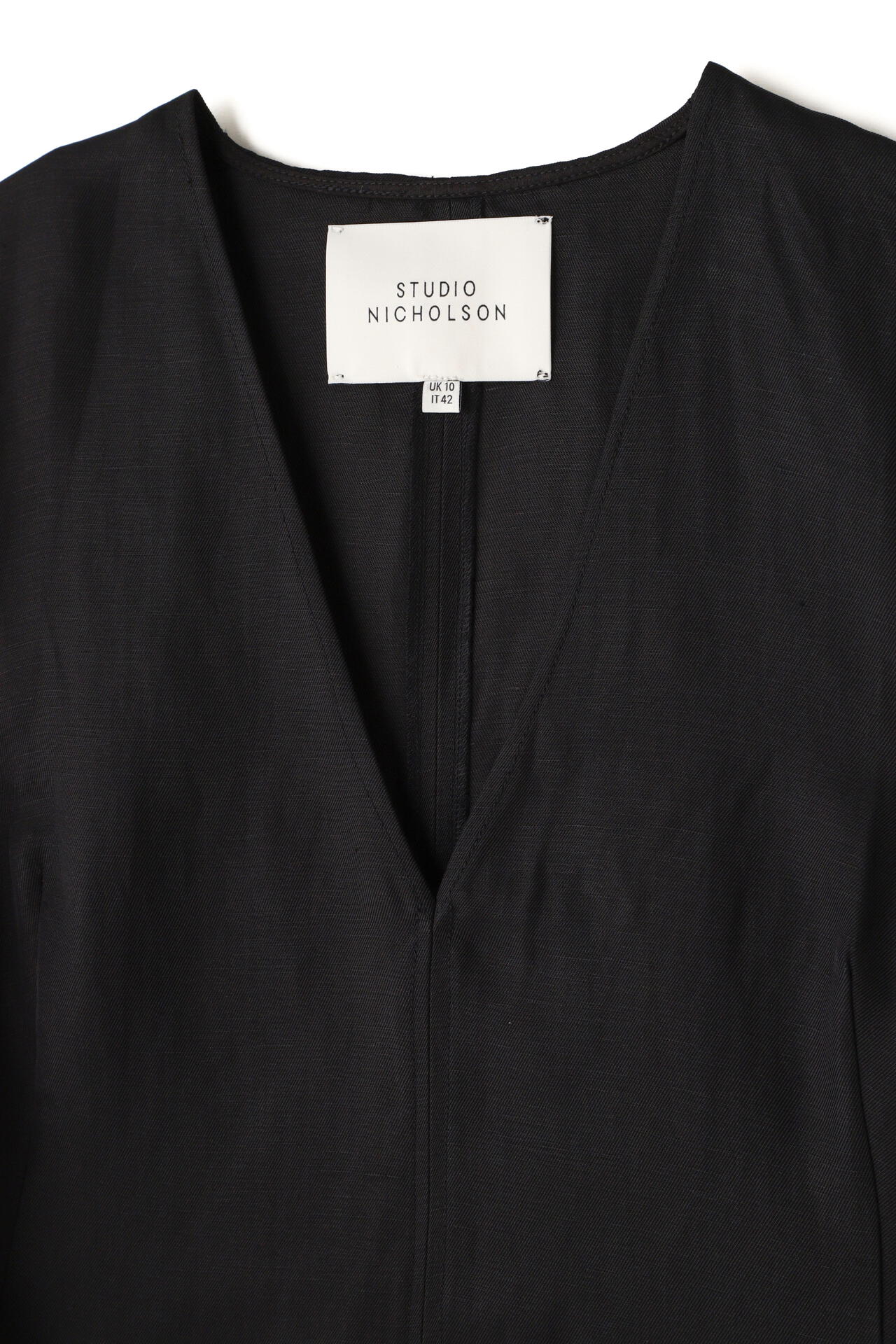STUDIO NICHOLSON / VISCOSE LINEN SLEEVELESS VOLUME DRESS