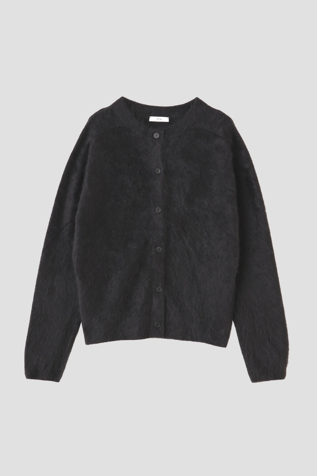 ATON FUR CASHMERE CREWNECK SWEATER ニット　黒 FUR CASHMERE CREWNECK SWEATER - WUNDER