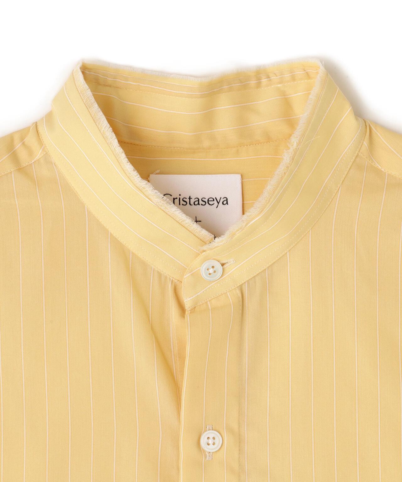 Cristaseya / HANDMADE FRINGED MAO COLLAR SHIRT