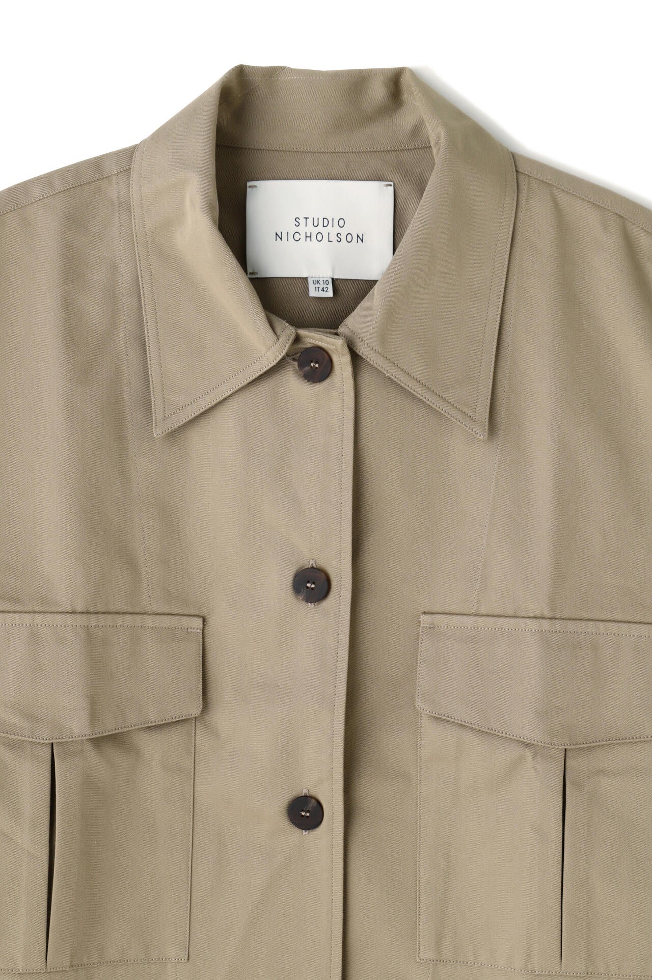 STUDIO NICHOLSON / SOFT TECHNICAL TWILL MILITARY OVER SHIRT | THE