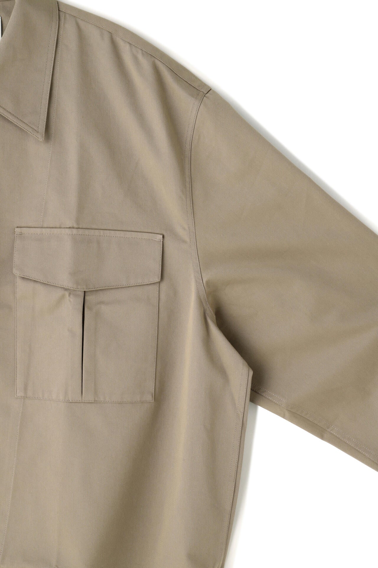 STUDIO NICHOLSON / SOFT TECHNICAL TWILL MILITARY OVER SHIRT | THE
