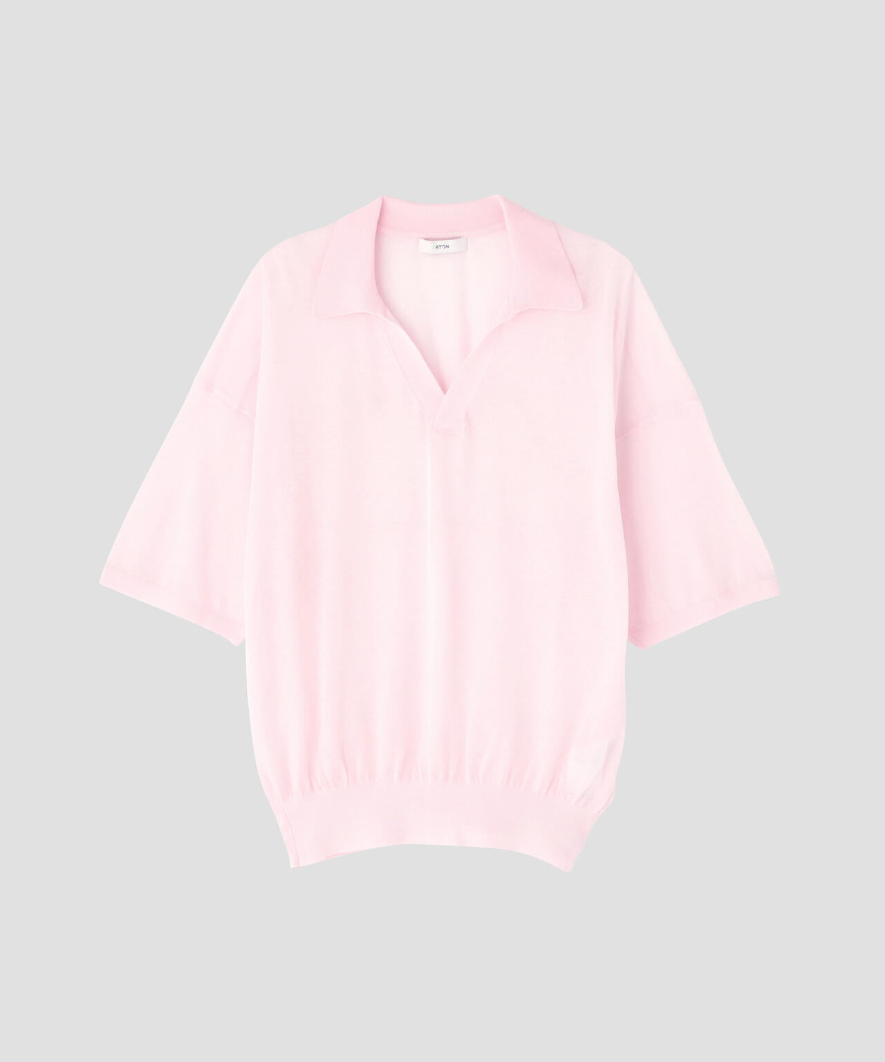 25ss ATON SKIPPER POLO SWEATER スキッパー ポロ ATON / COMPACT COTTON SKIPPER POLO SWEATER | THE LIBRARY（ザ