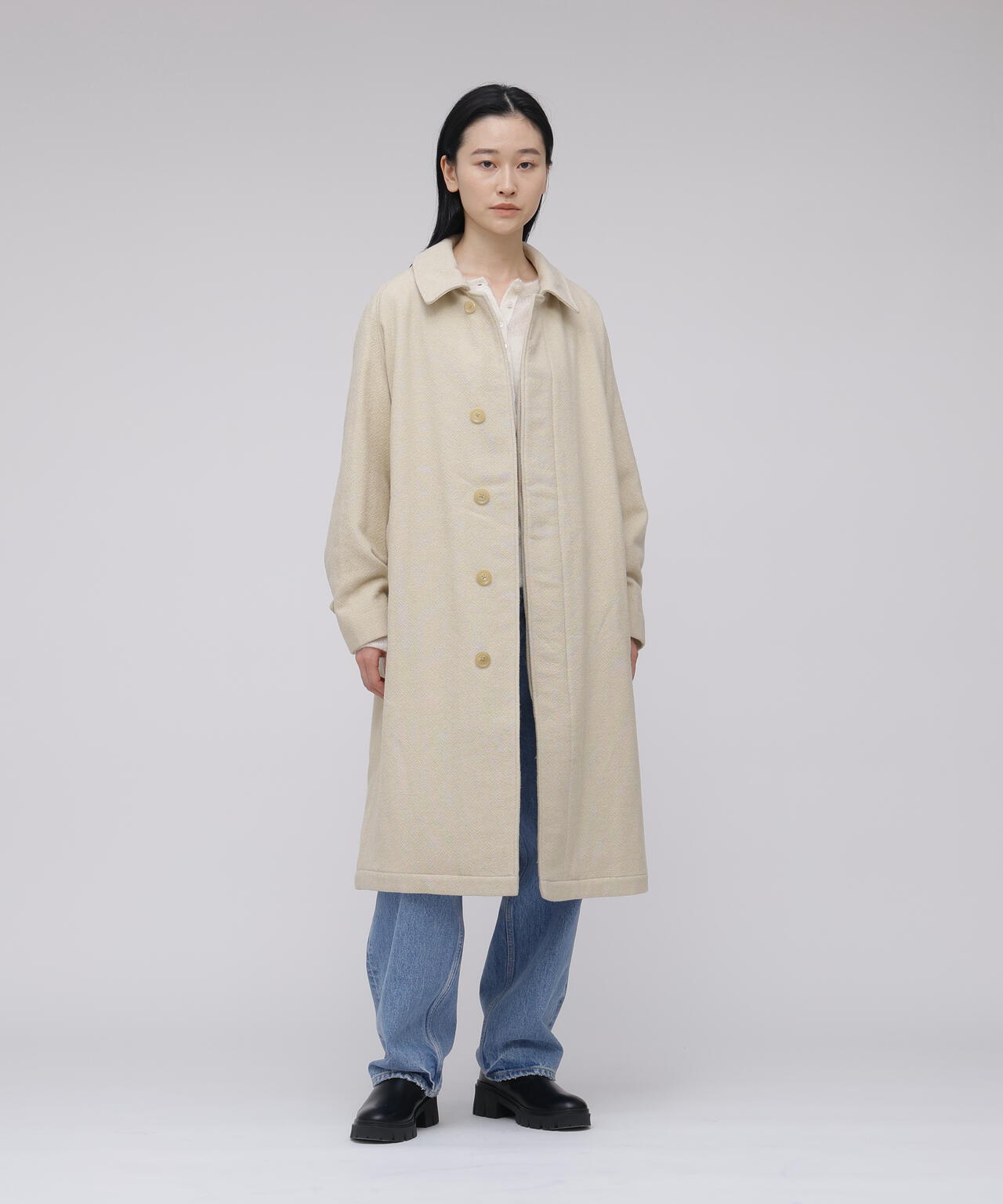 定価¥59,400 blurhms coat blurhms / CLASSIC WOOL BALMACAAN COAT | THE LIBRARY（ザ ライブ