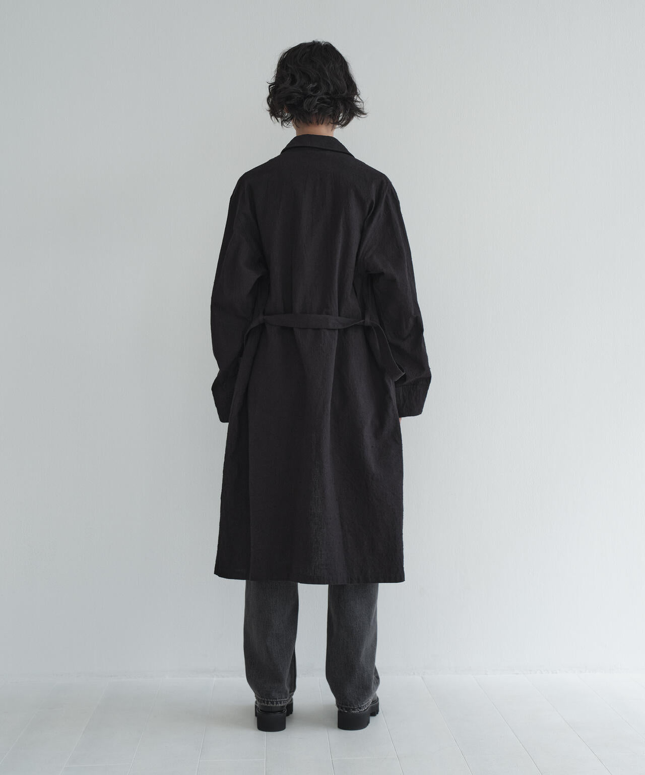 [別注] blurhms / SILK COTTN NEP PLAID COAT