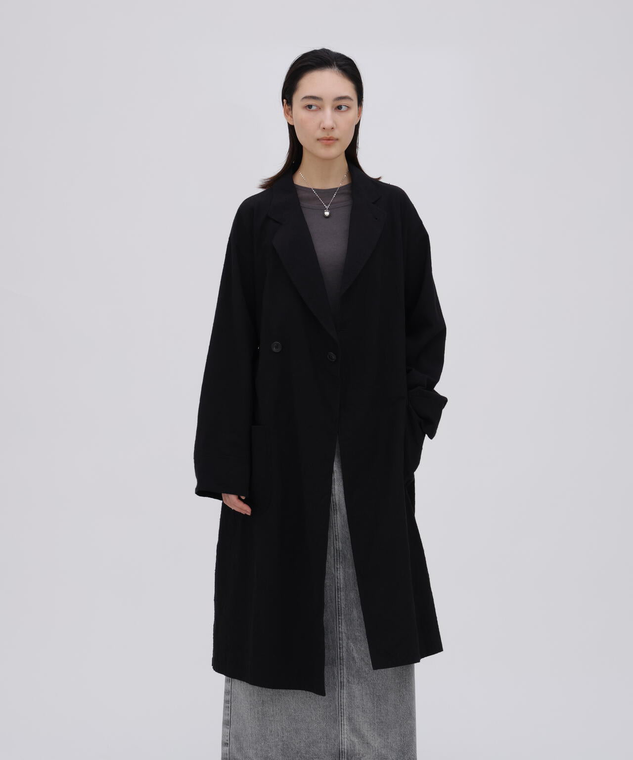 別注] blurhms / SILK COTTN NEP PLAID COAT | THE LIBRARY（ザ ライブ