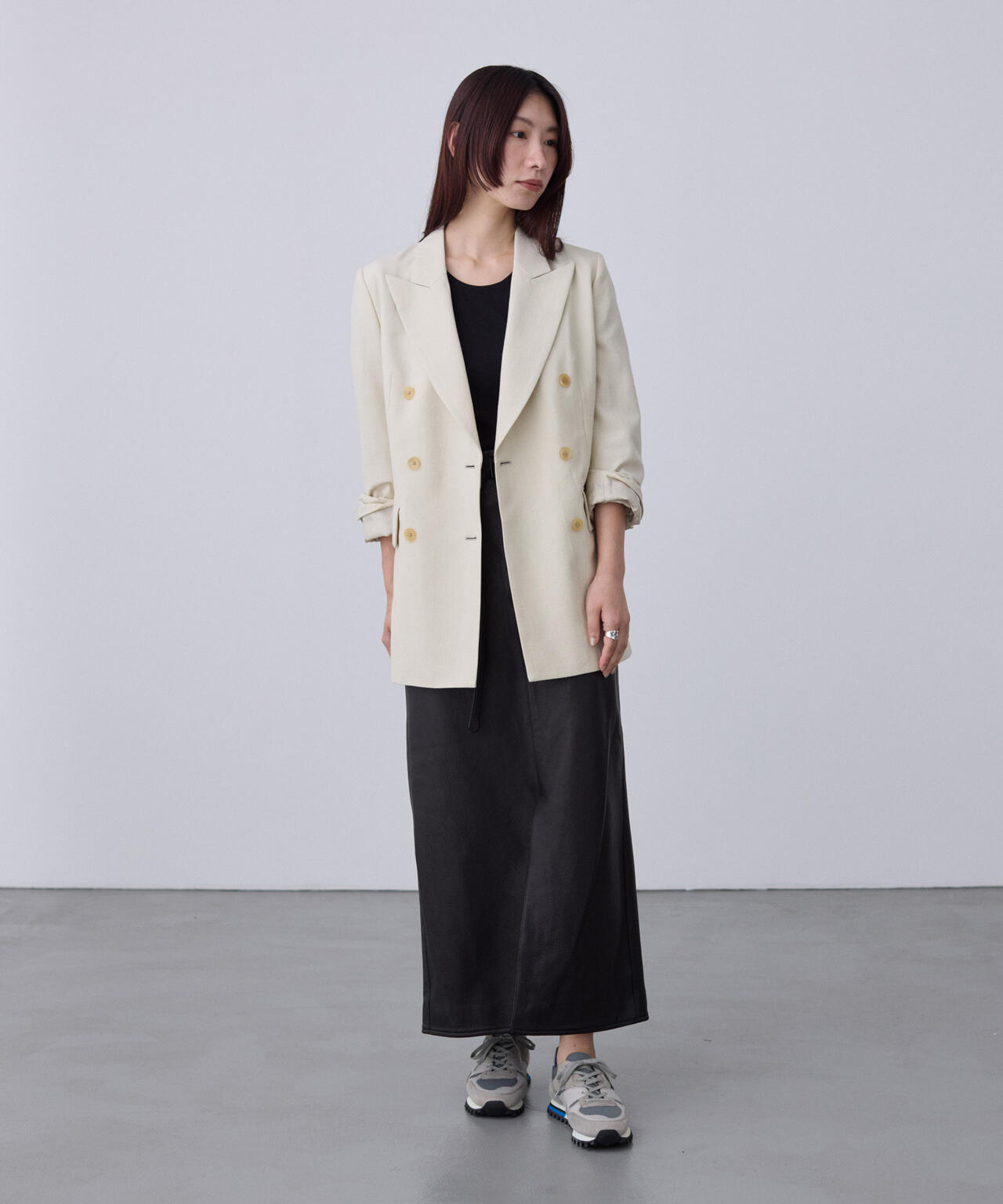 blurhms / WOOL GABARDINE DOUBLE-BREASTED JACKET