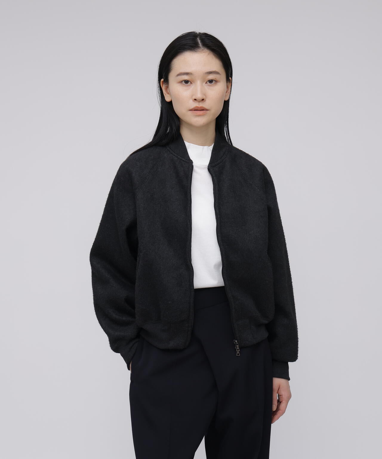 blurhms / POLYESTER SILK FLEECE BOMBER JACKET | THE LIBRARY（ザ