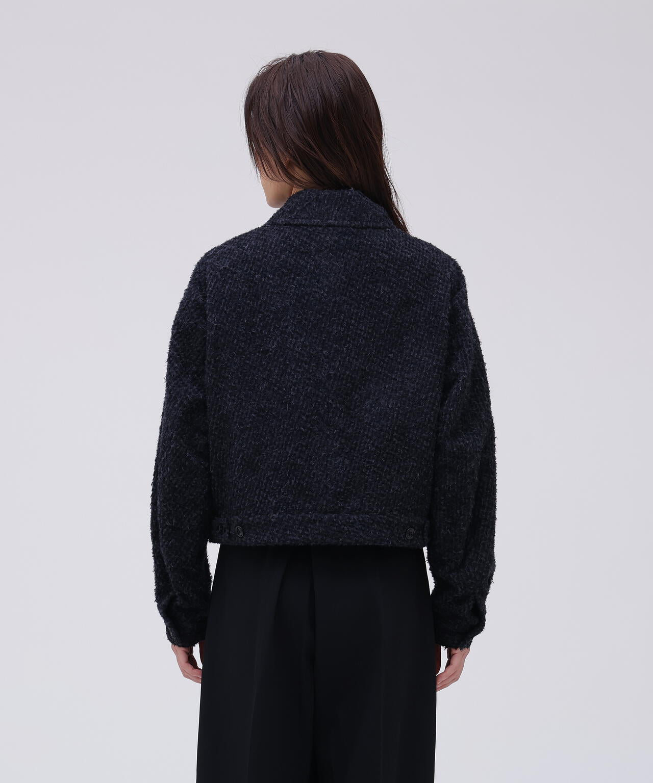blurhms / BRUSHED WOOL ZIP SHORT JACKET