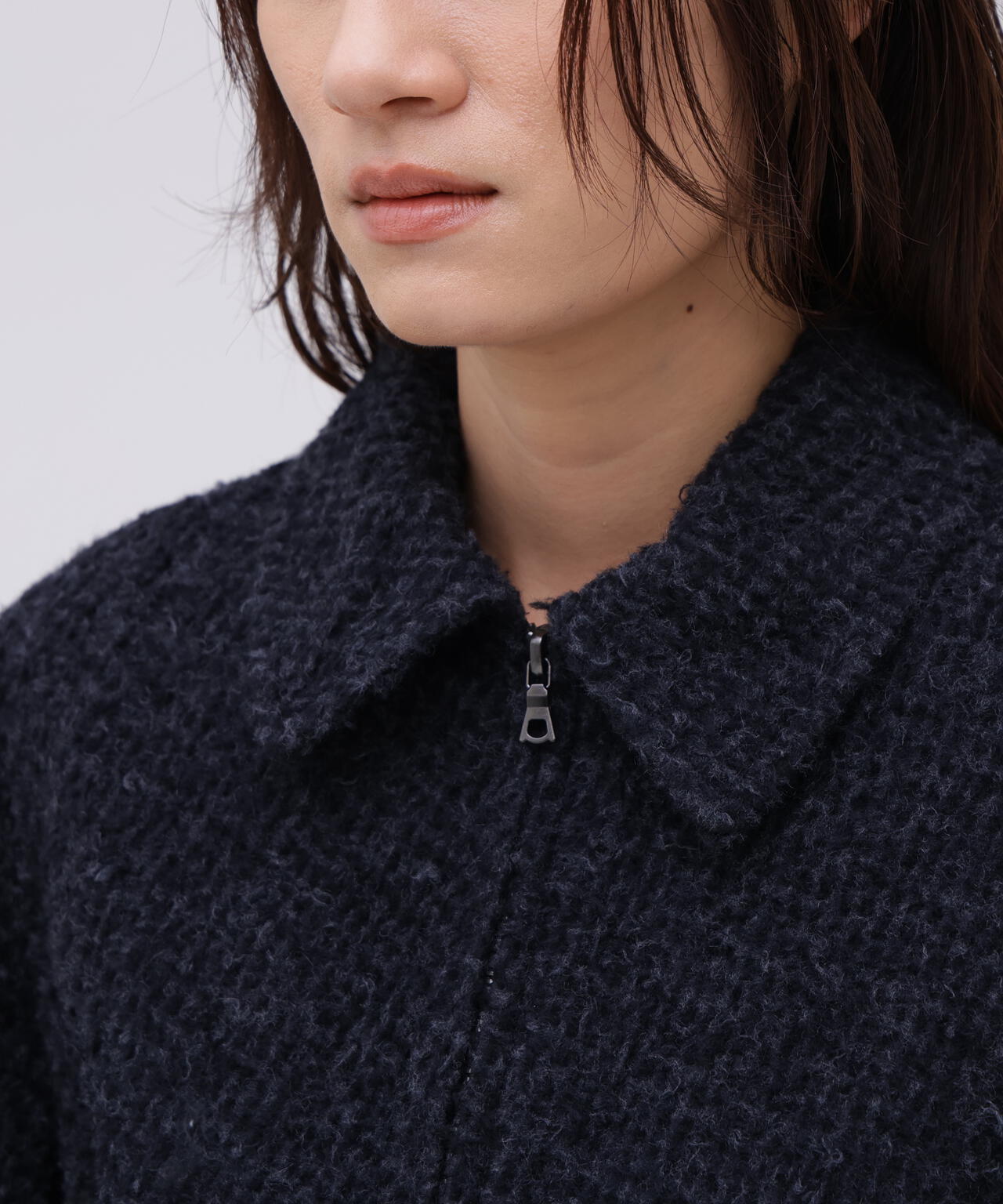 blurhms / BRUSHED WOOL ZIP SHORT JACKET