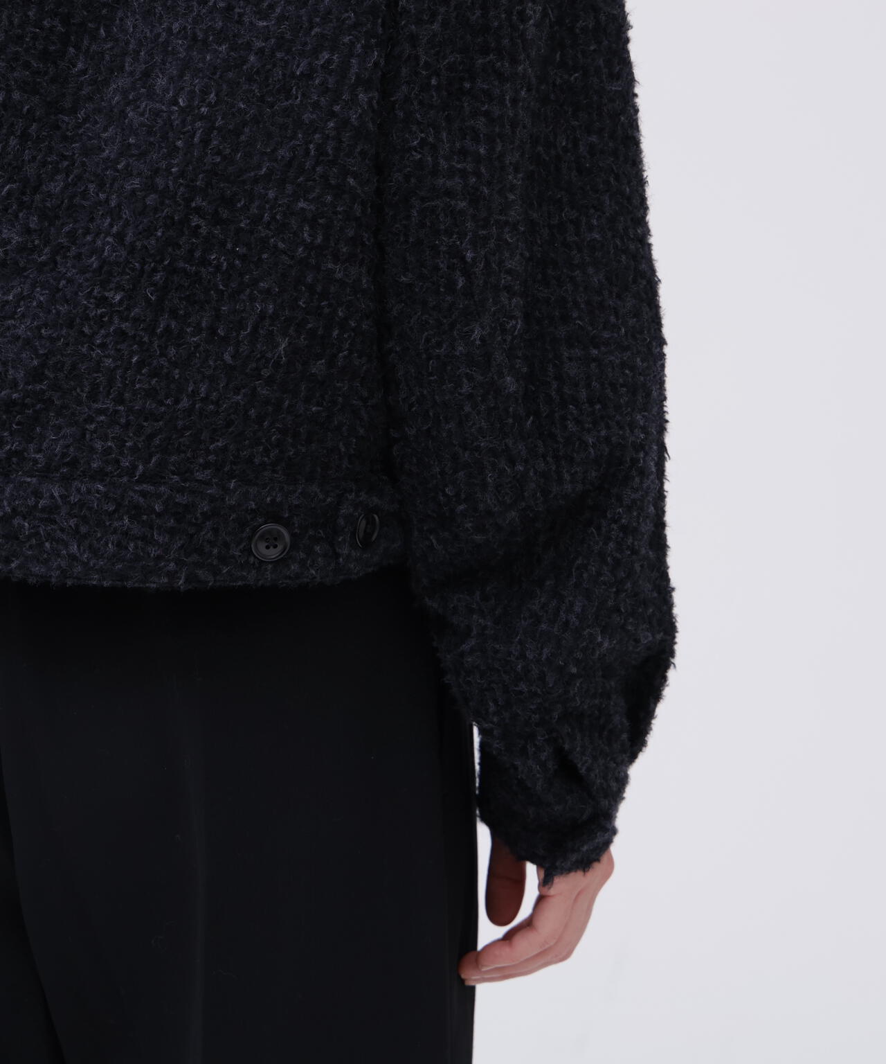 blurhms / BRUSHED WOOL ZIP SHORT JACKET