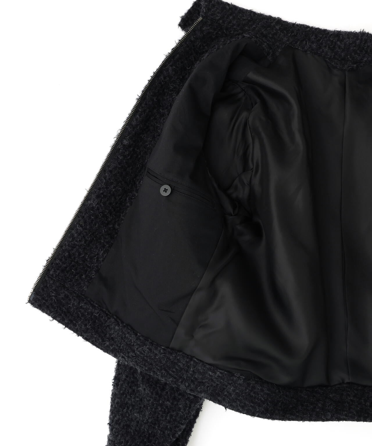 blurhms / BRUSHED WOOL ZIP SHORT JACKET