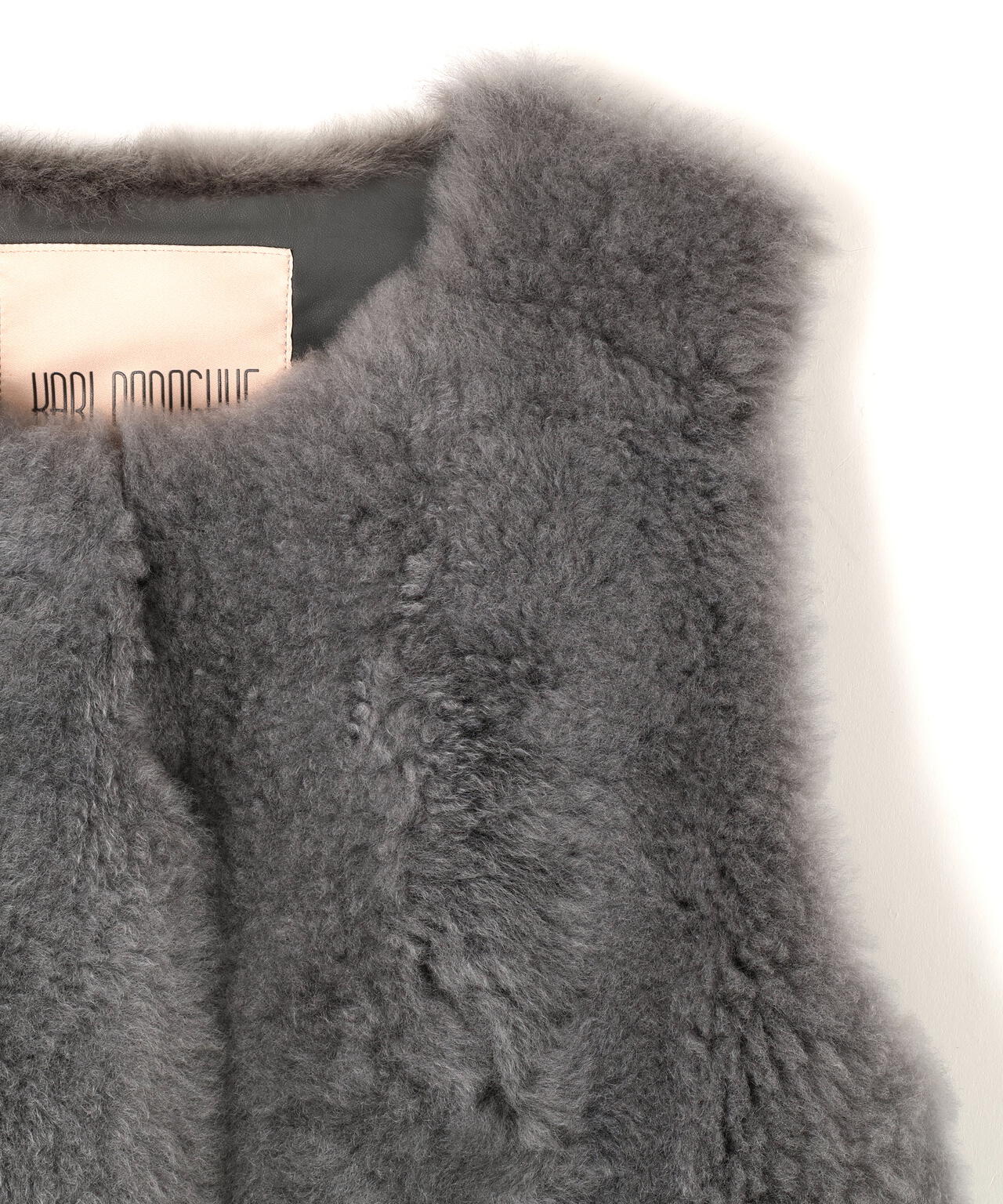 KARL DONOGHUE / CASHMERE & FEATHER SHEARLING TRAPEZE GILET | THE