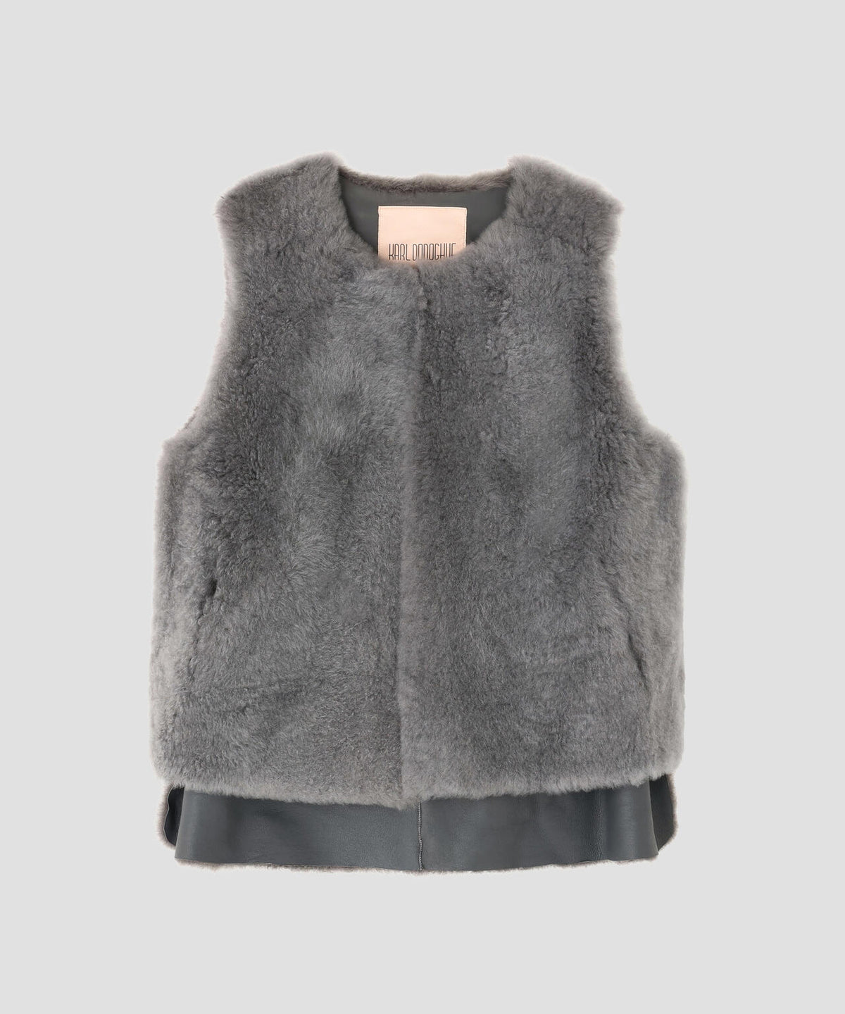 KARL DONOGHUE / CASHMERE & FEATHER SHEARLING TRAPEZE GILET | THE 