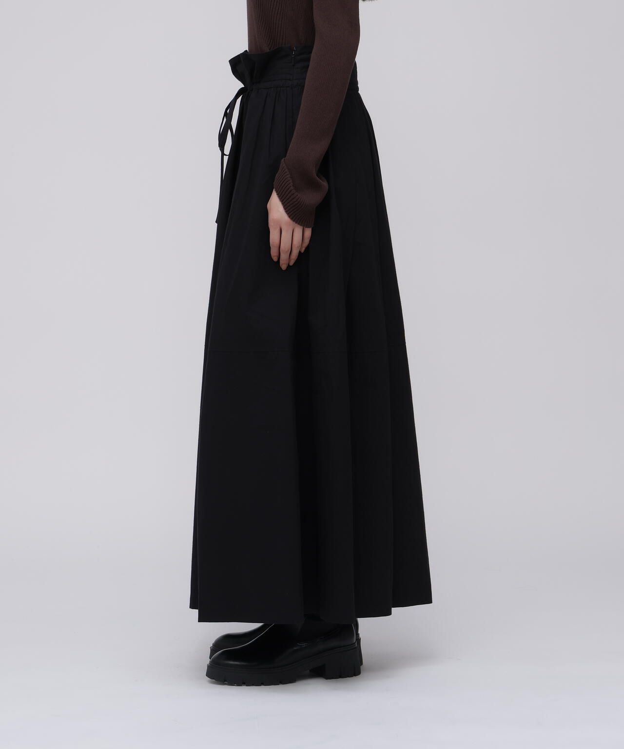 STUDIO NICHOLSON / TYPEWRITER COTTON FULL PLEATED SKIRT | THE