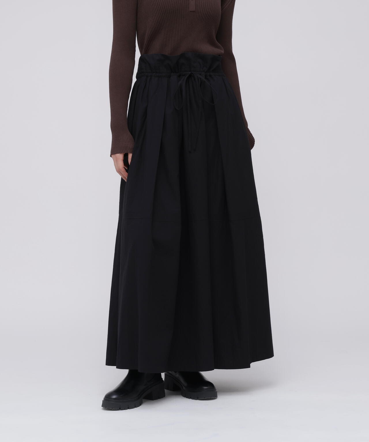STUDIO NICHOLSON / TYPEWRITER COTTON FULL PLEATED SKIRT | THE