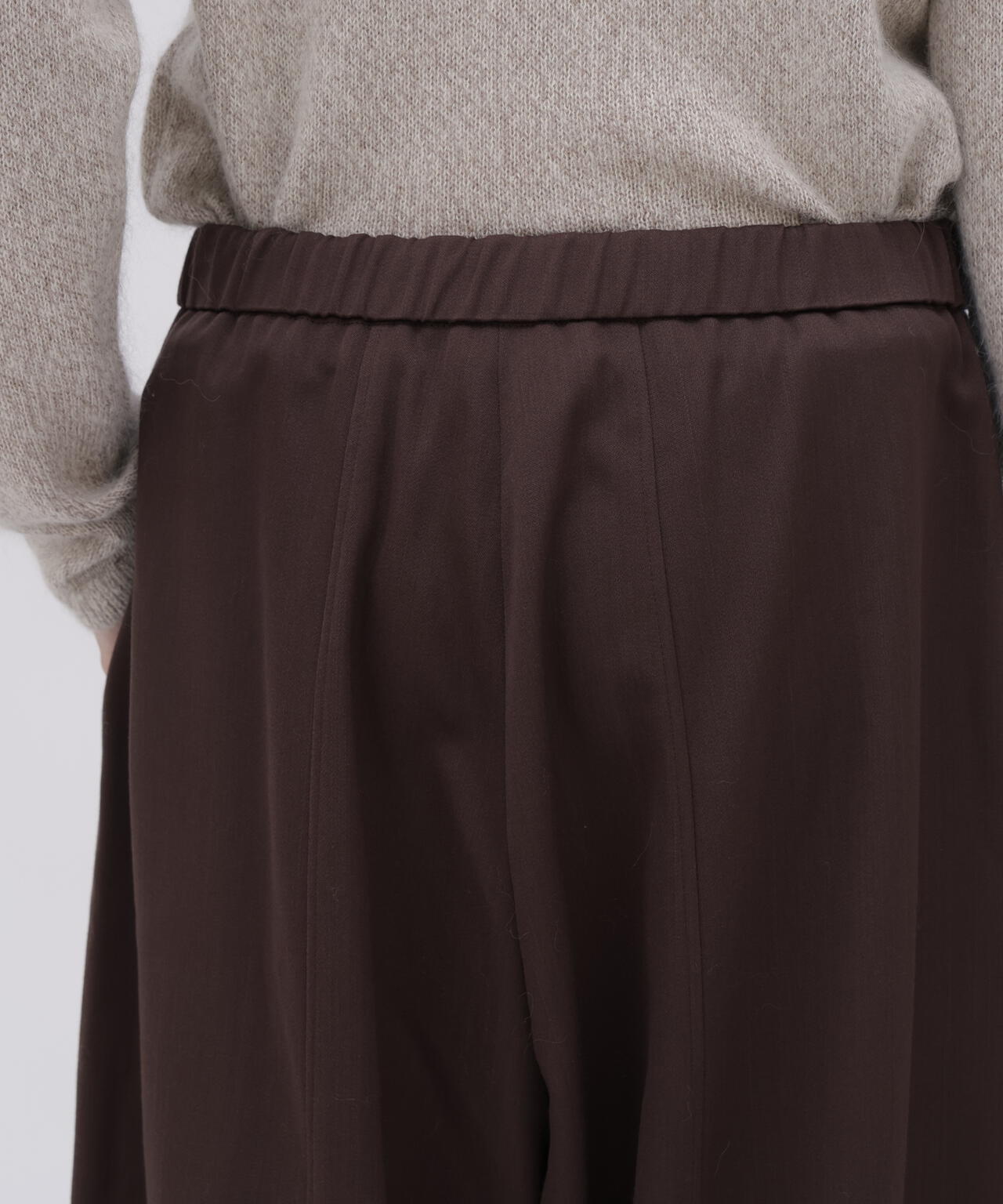 ATON / WOOL SATIN STRETCH EASY PANTS | THE LIBRARY（ザ ライブ