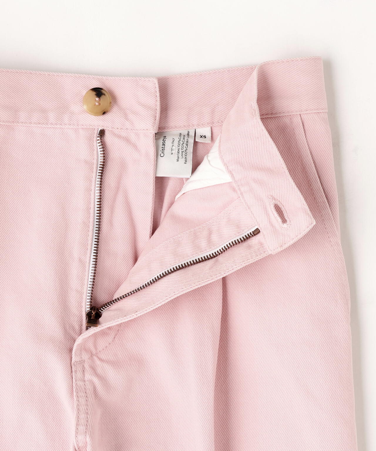 【cristaseya】クリスタセヤDenim Pleated Trousers 今日もビショップ Cristaseya PLEATED TROUSERS