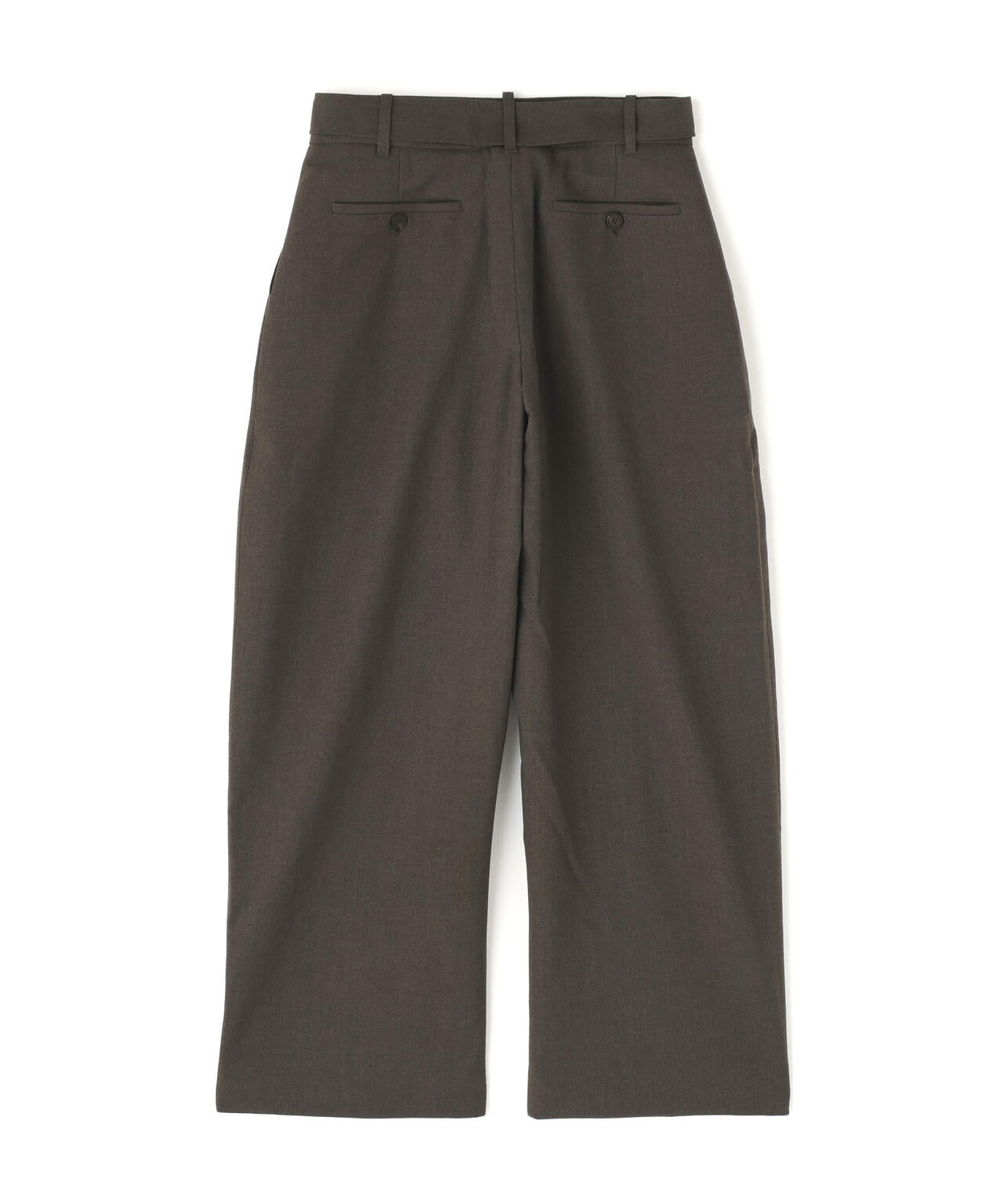 STUDIO NICHOLSON / GRAIN DE POUDRE BELTED ROUND LEG PANT