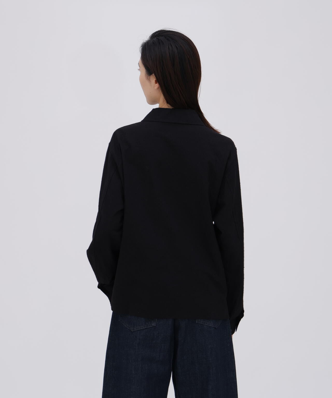 [別注] blurhms / SILK COTTN NEP PLAID MILITARY SHIRT