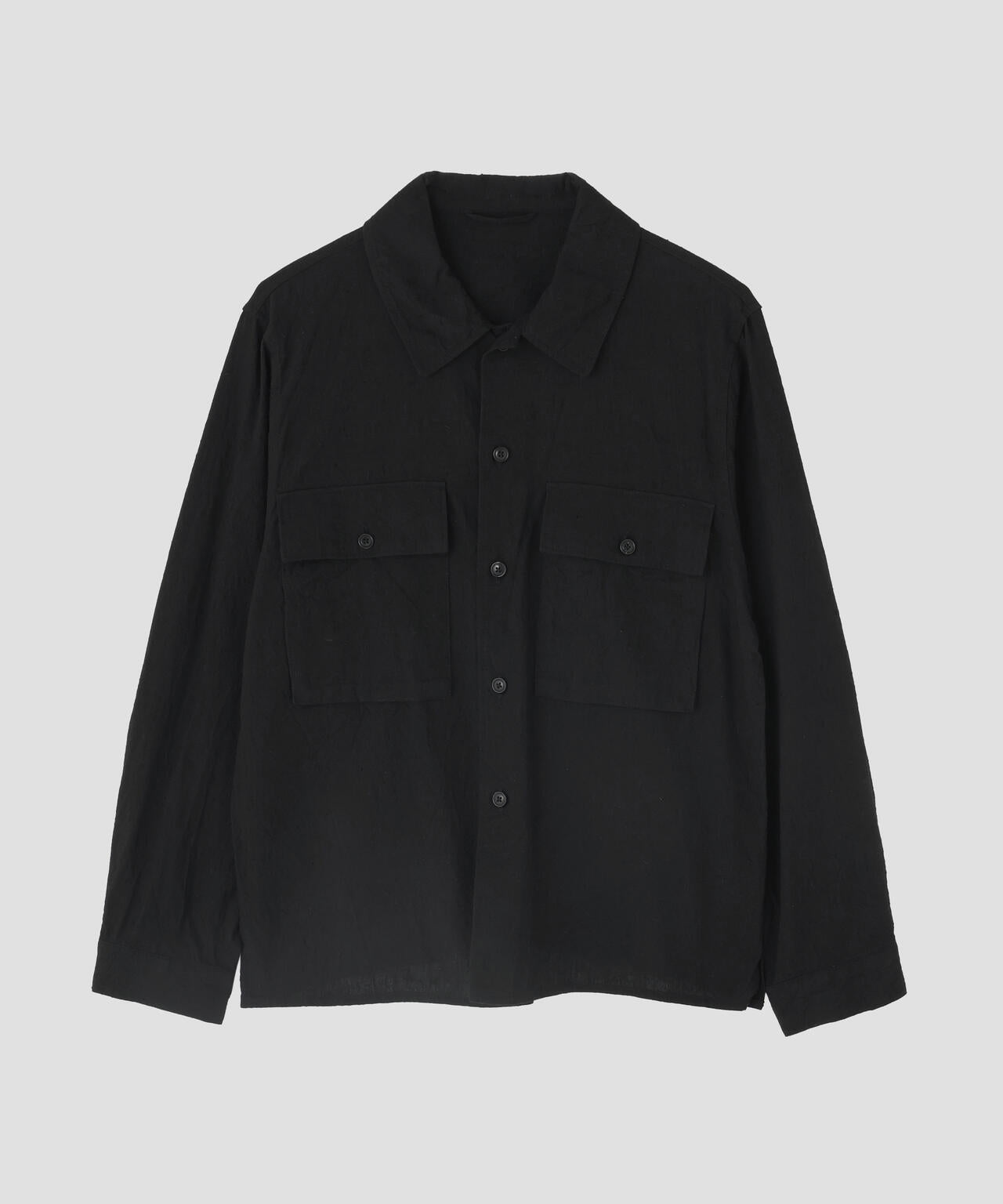 別注] blurhms / SILK COTTN NEP PLAID MILITARY SHIRT | THE LIBRARY