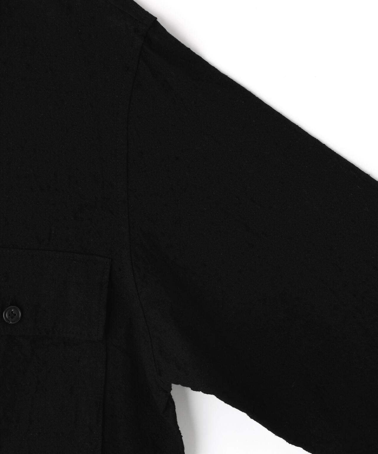 [別注] blurhms / SILK COTTN NEP PLAID MILITARY SHIRT