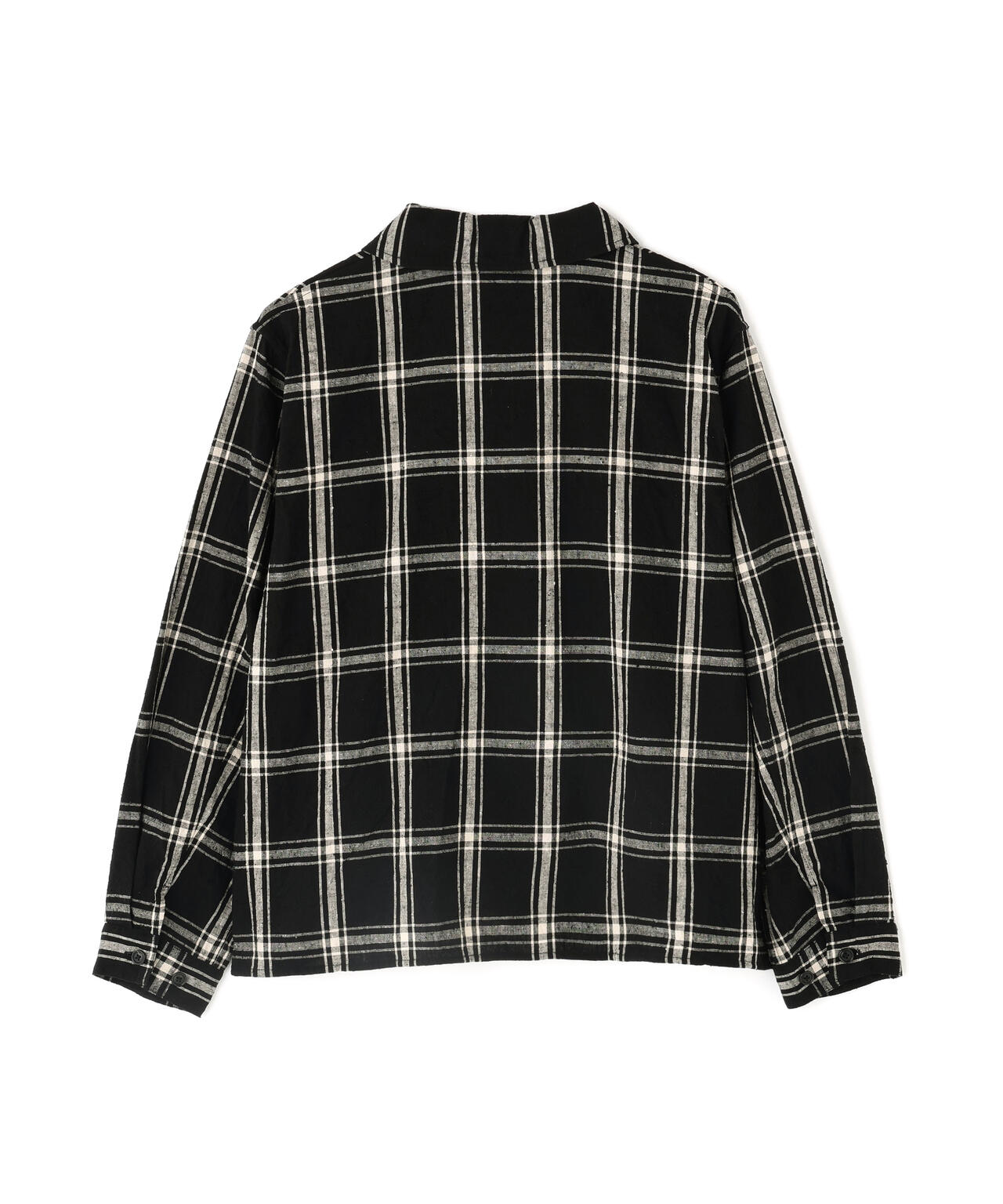 別注] blurhms / SILK COTTN NEP PLAID MILITARY SHIRT | THE LIBRARY