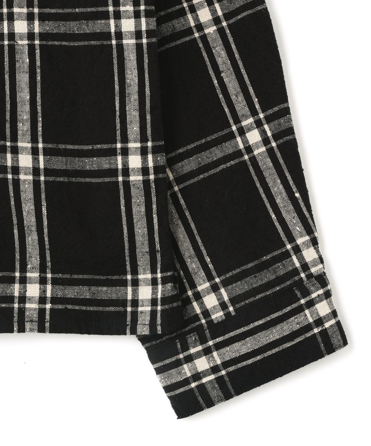 [別注] blurhms / SILK COTTN NEP PLAID MILITARY SHIRT