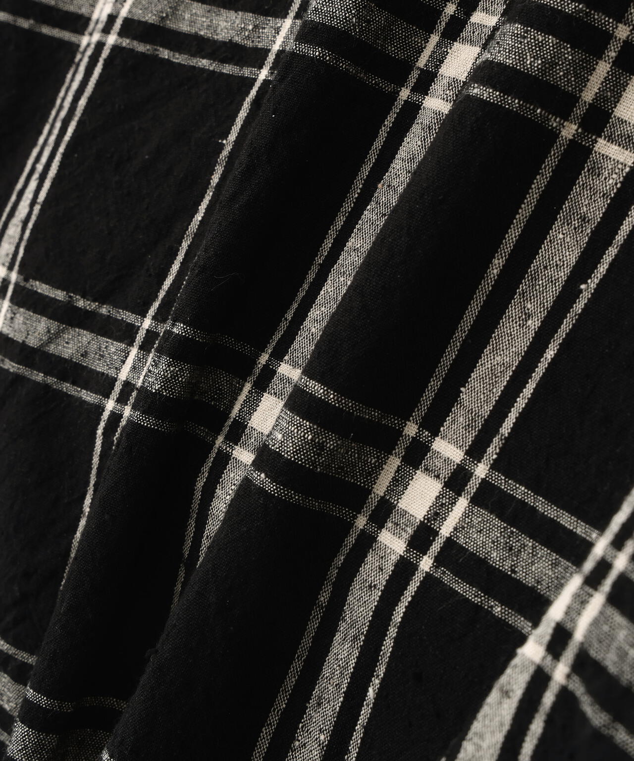 [別注] blurhms / SILK COTTN NEP PLAID MILITARY SHIRT