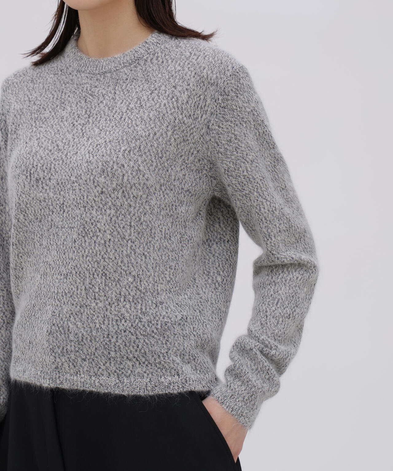 ATON / ALPACA SILK CREWNECK SWEATER