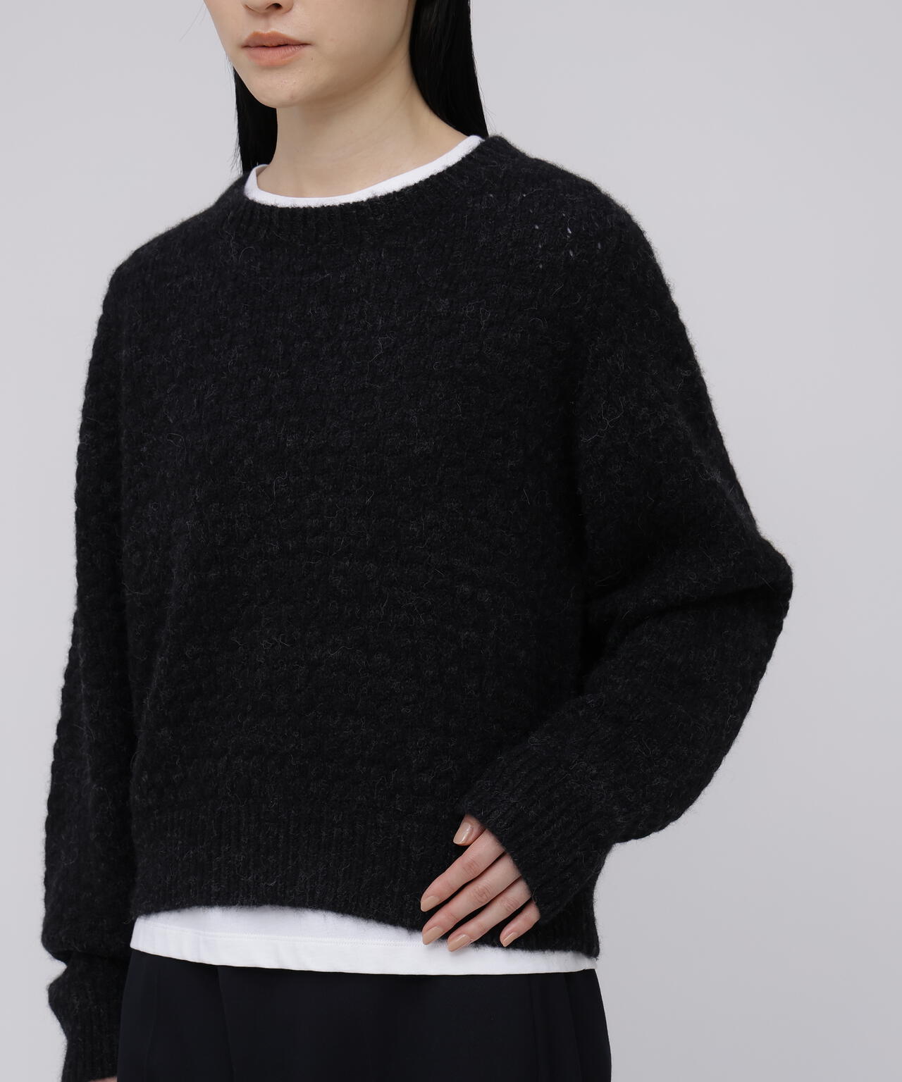 blurhms / BABY ALPACA KNIT PULL OVER | THE LIBRARY（ザ ライブ