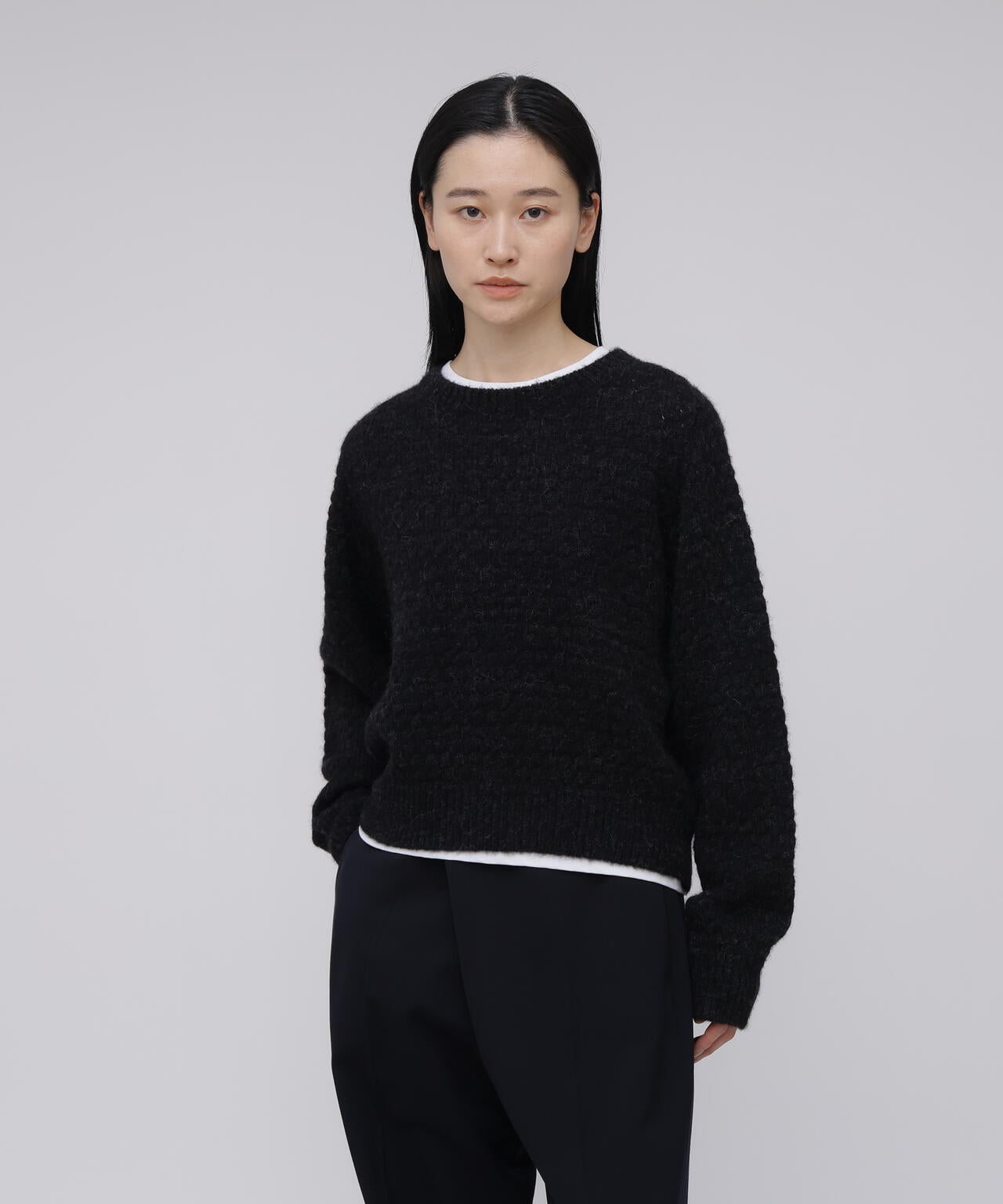blurhms / BABY ALPACA KNIT PULL OVER | THE LIBRARY（ザ ライブ
