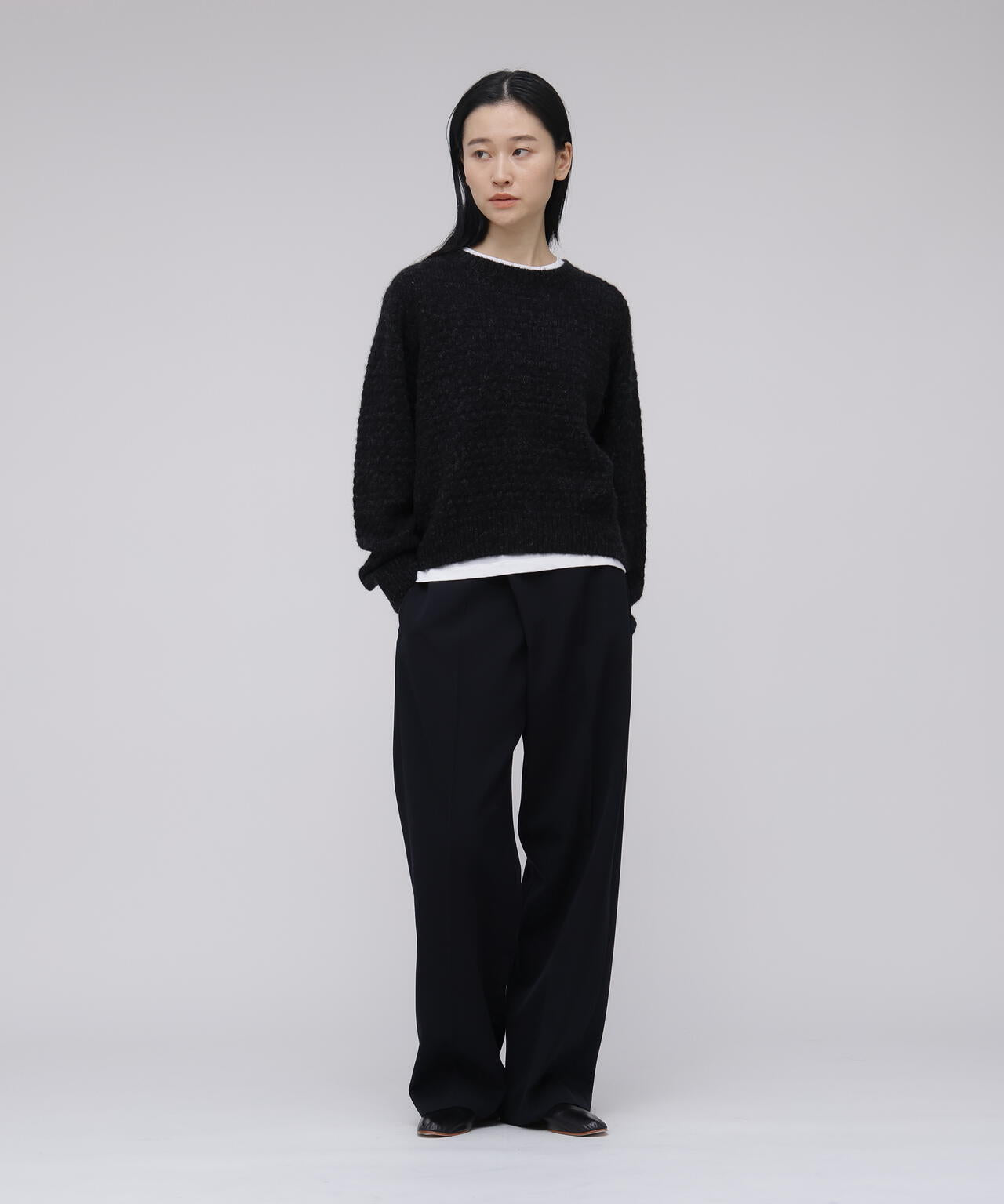 blurhms / BABY ALPACA KNIT PULL OVER | THE LIBRARY（ザ ライブ