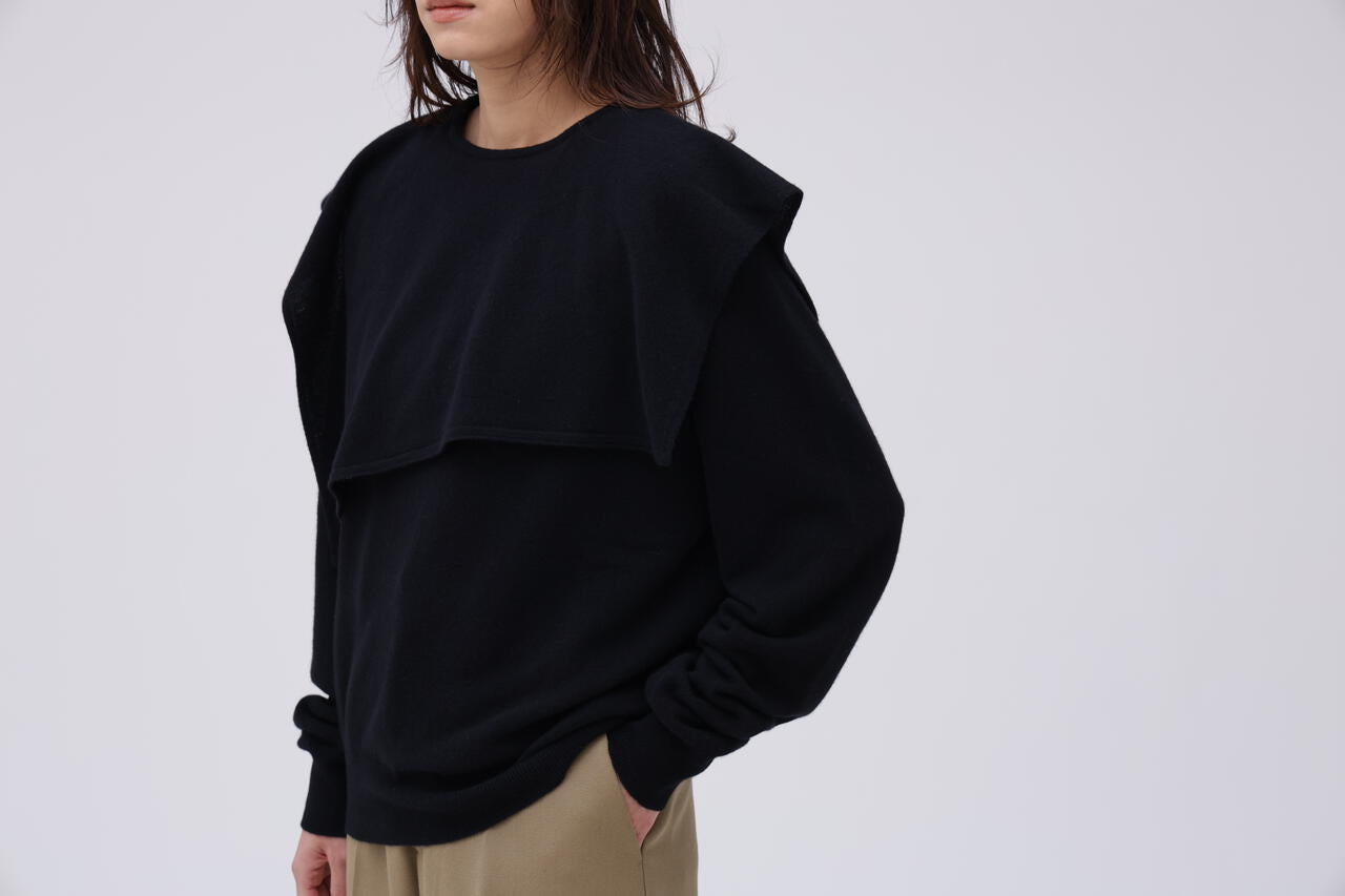 Cristaseya / FLANNEL SAILOR COLLAR SWEATER