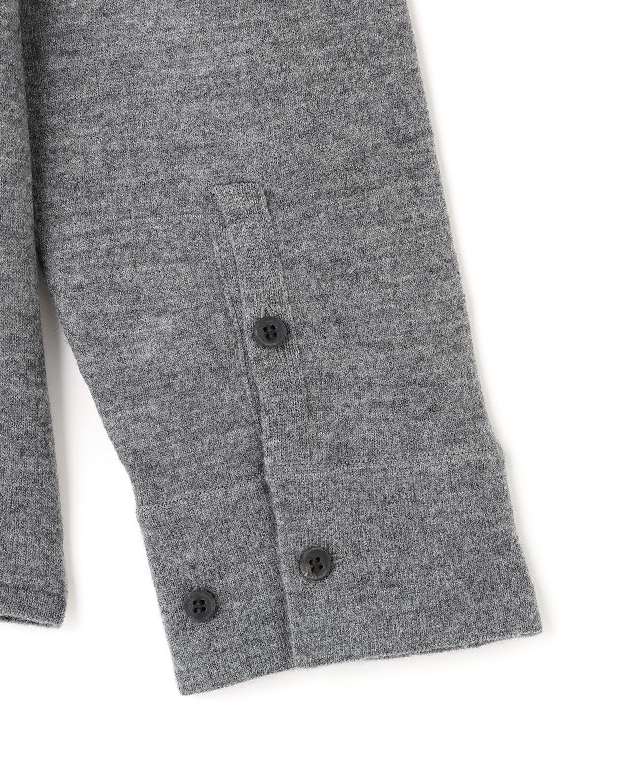 ATON / MERINO COLLEGE KNIT KNIT SHIRT