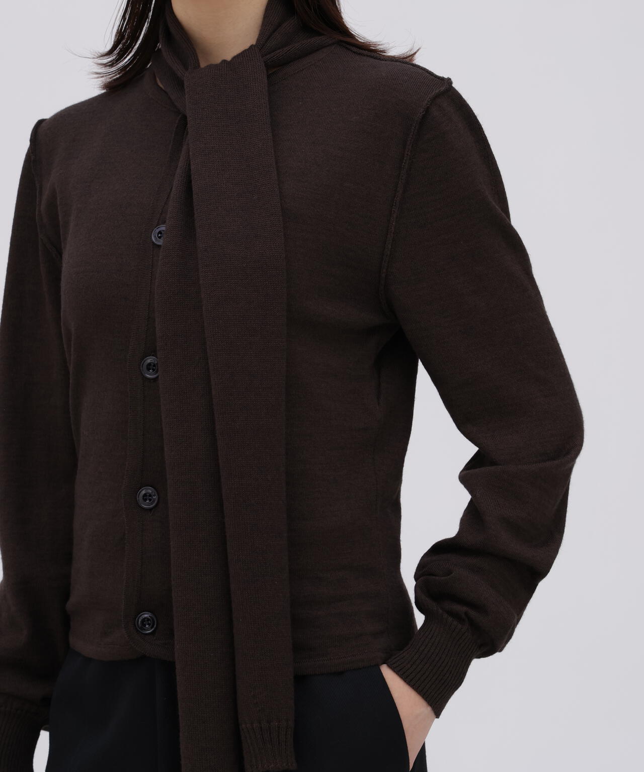 Lemaire ルメール スカーフディテールカーディガン Lemaire ルメール スカーフディテールカーディガン