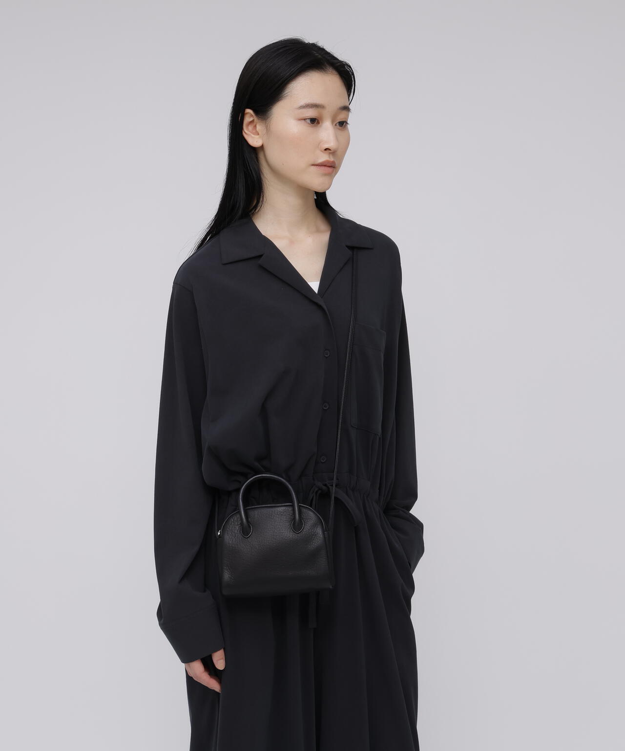 即日発送 AETA BOSTON MINI ミニショルダーバッグ ブラック Aeta / BOSTON MINI + SHOULDER | THE LIBRARY（ザ ライブラリー