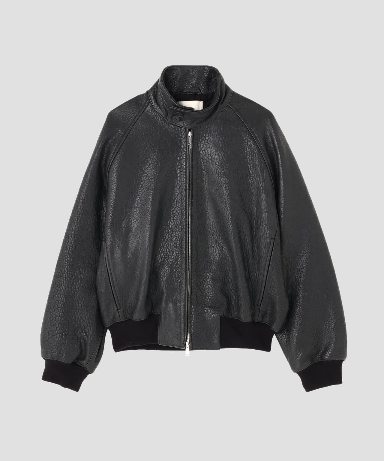 STUDIO NICHOLSON / TEXTURED LEATHER HARRINGTON JACKET | THE