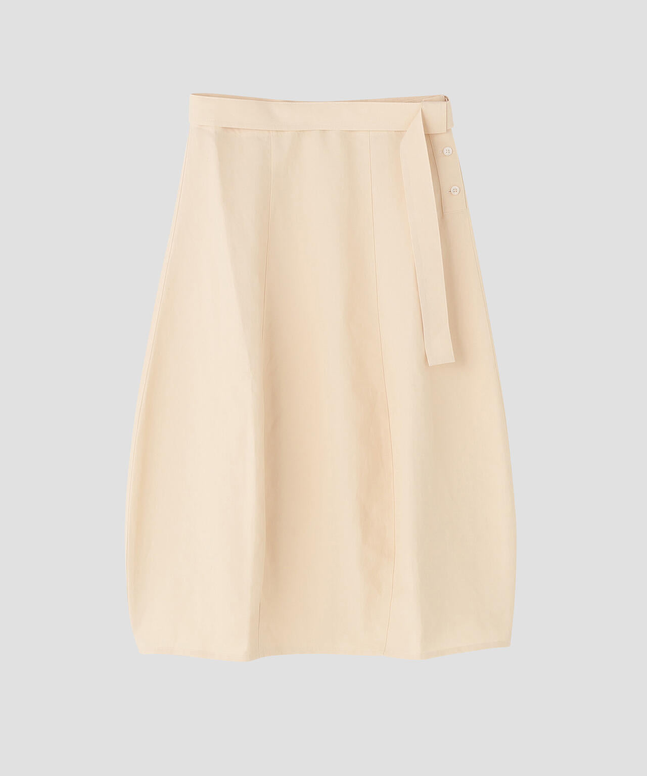 STUDIO NICHOLSON / POWDER VISCOSE LINEN BELT WRAP SKIRT | THE