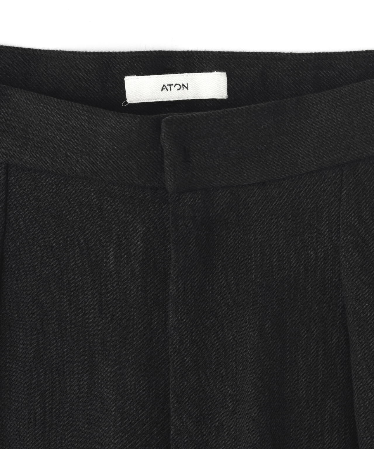 ATON / LINEN TWILL TUCKED EASY PANTS | THE LIBRARY(ザ ライブ ATON / LINEN TWILL TUCKED EASY PANTS | THE LIBRARY(ザ ライブ