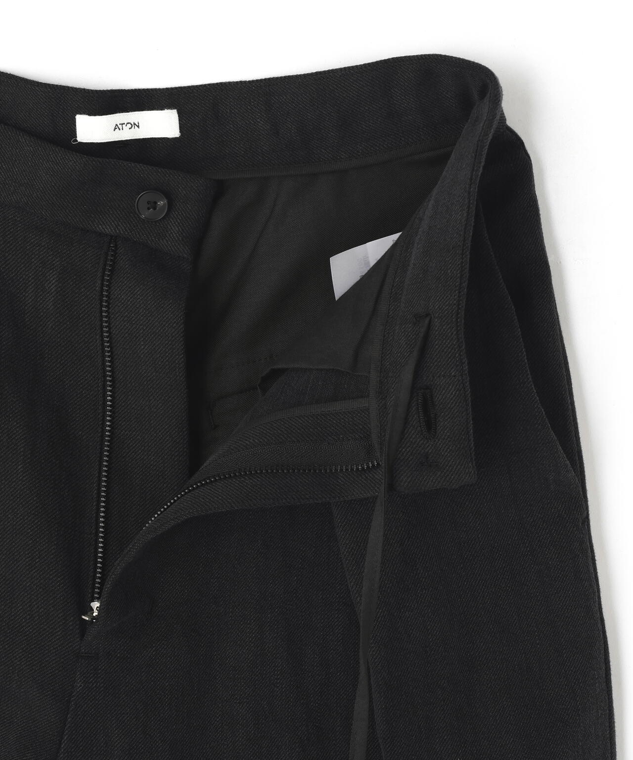 ATON / LINEN TWILL TUCKED EASY PANTS | THE LIBRARY(ザ ライブ ATON / LINEN TWILL TUCKED EASY PANTS | THE LIBRARY(ザ ライブ