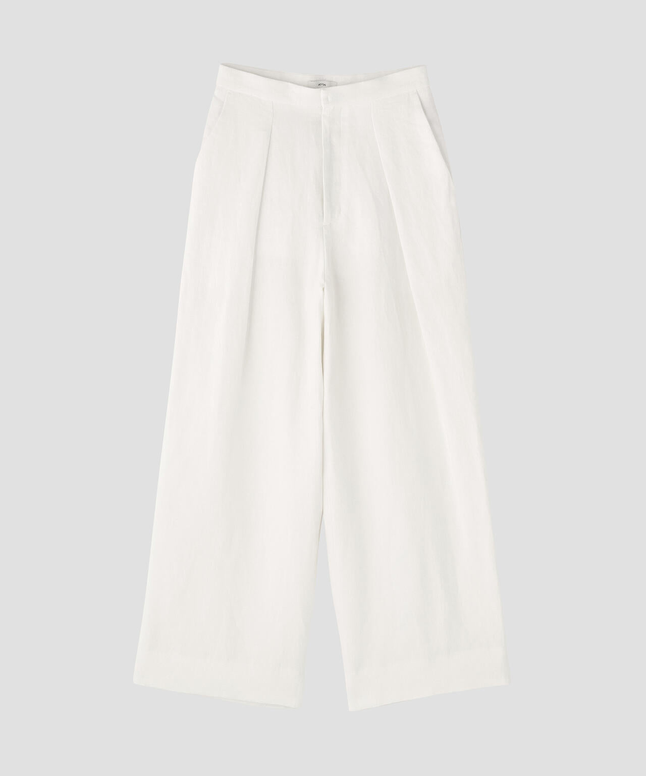 ATON / LINEN TWILL TUCKED EASY PANTS | THE LIBRARY（ザ ライブ