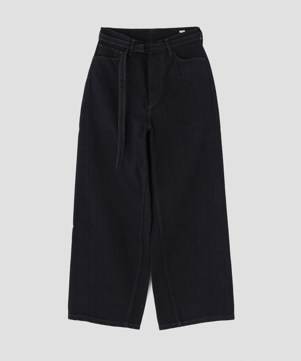 blurhms / 12.9OZ DENIM BIAS BELTED PANTS
