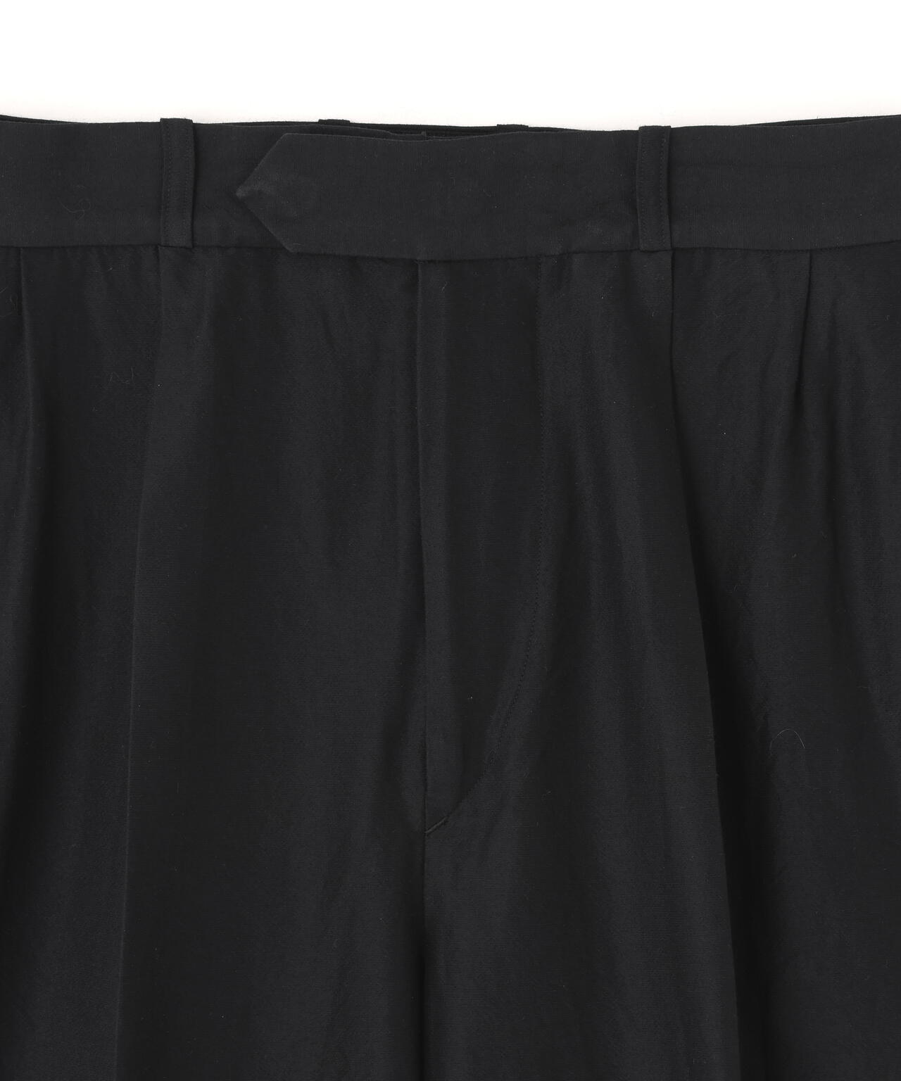 blurhms / SILK WOOL COTTON TWO-TUCK SLACKS