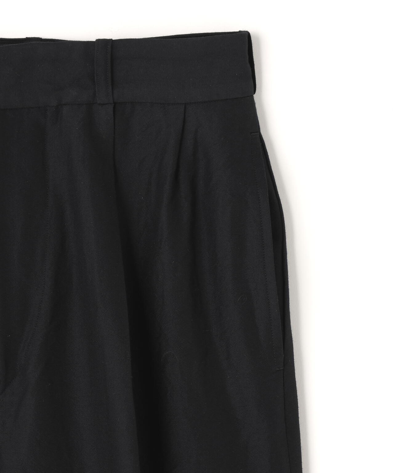 blurhms / SILK WOOL COTTON TWO-TUCK SLACKS