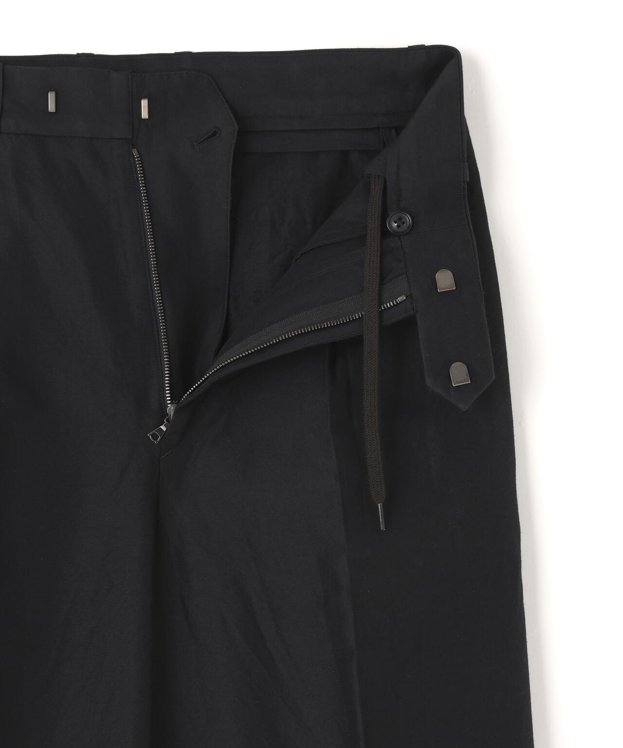 blurhms / SILK WOOL COTTON TWO-TUCK SLACKS