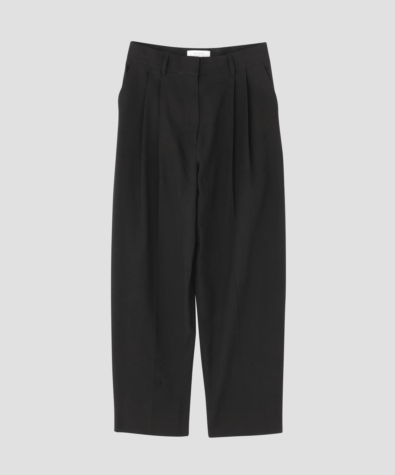 STUDIO NICHOLSON / TONAL BROKEN TWILL DOUBLE PLEAT PANT | THE