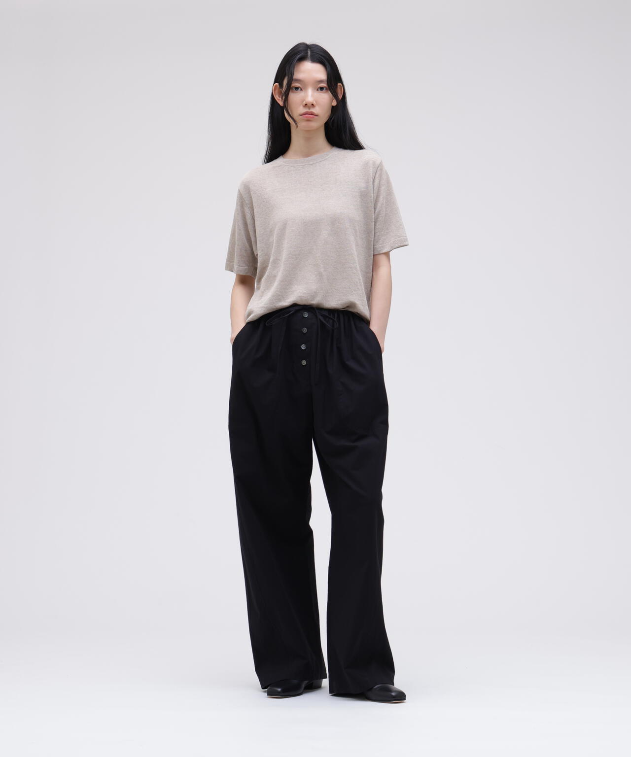 STUDIO NICHOLSON / TYPEWRITER COTTON DRAW CORD PANT | THE LIBRARY