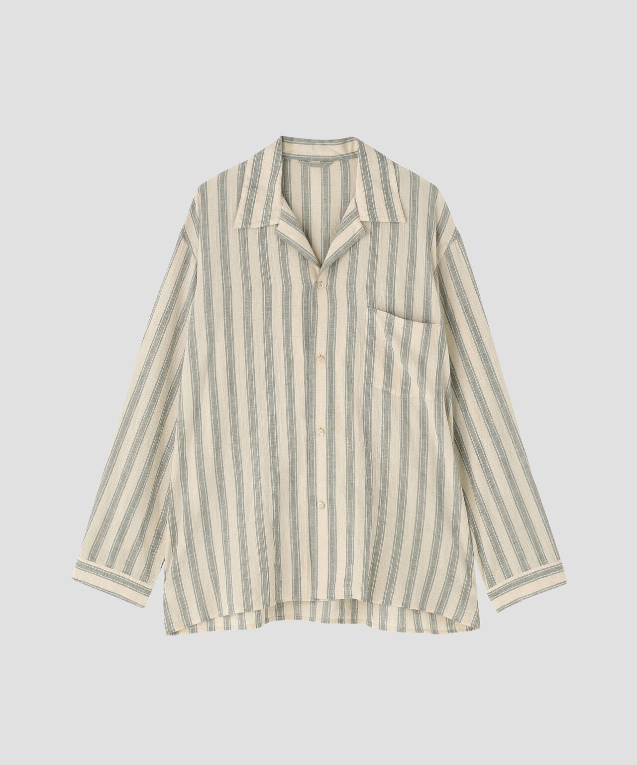 別注]blurhms / COTTON LINEN OPEN-COLLAR SHIRT LONG SLEEVE | THE