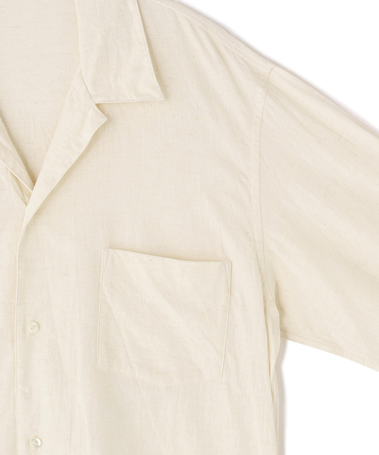 別注]blurhms / COTTON LINEN OPEN-COLLAR SHIRT LONG SLEEVE | THE